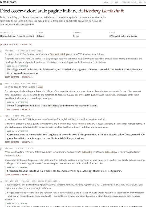 Vorschau einer Erstlektüre: zehn Beobachtungen zu den italienischen Seiten eines deutschen Maschinenbauers